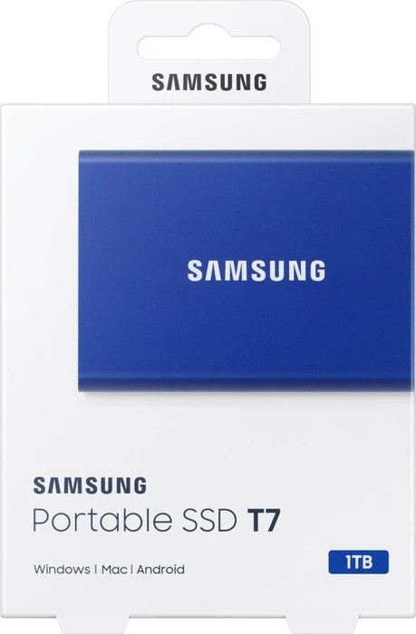 Samsung Portable SSD T7, blau, 1TB, USB-C 3.1