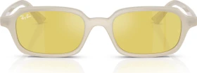 Ray-Ban RB4455 Zuri Bio-Based polished cloudy warm white/yellow mirror-flash gold