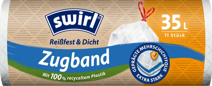 Swirl Reißfest & Dicht Müllbeutel 35l, 11 Stück