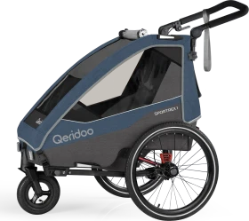 Qeridoo Sportrex 1 Fahrradanhänger jeans blue (Modell 2023)