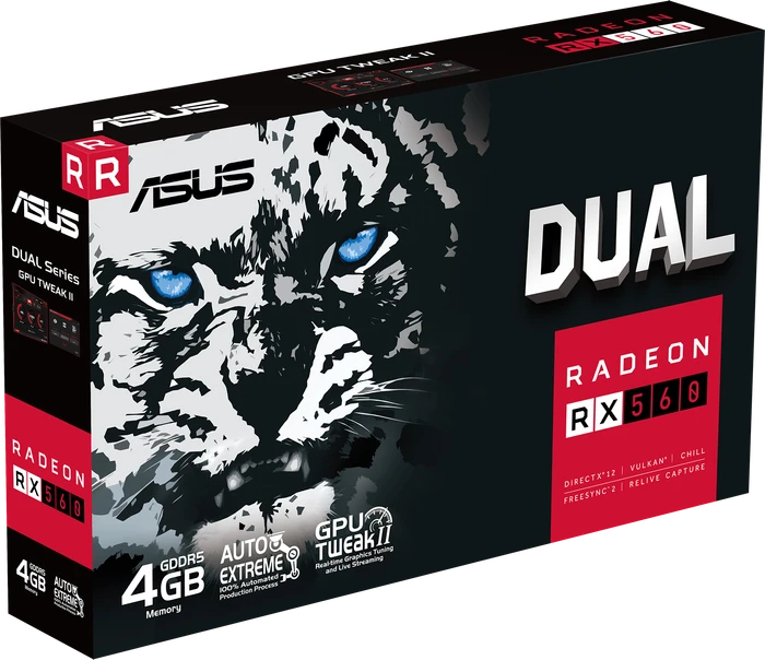 ASUS Dual Radeon RX 560, DUAL-RX560-4G, 4GB GDDR5, HDMI, 2x DP