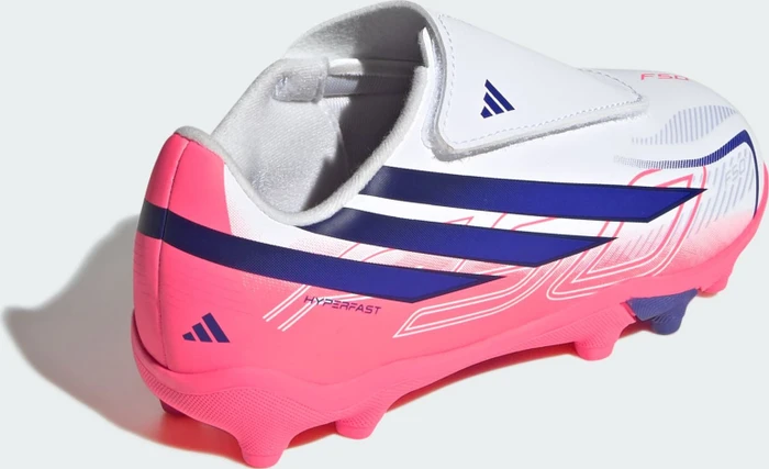 adidas F50 Hyperfast Club Velcro FG/MG cloud white/solar purple/solar turbo (Junior)