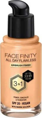Max Factor Facefinity All Day Flawless Foundation W76 warm golden LSF20, 30ml