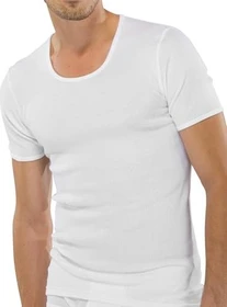 Schiesser Double Ribbed T-Shirt kurzarm weiß (Herren)