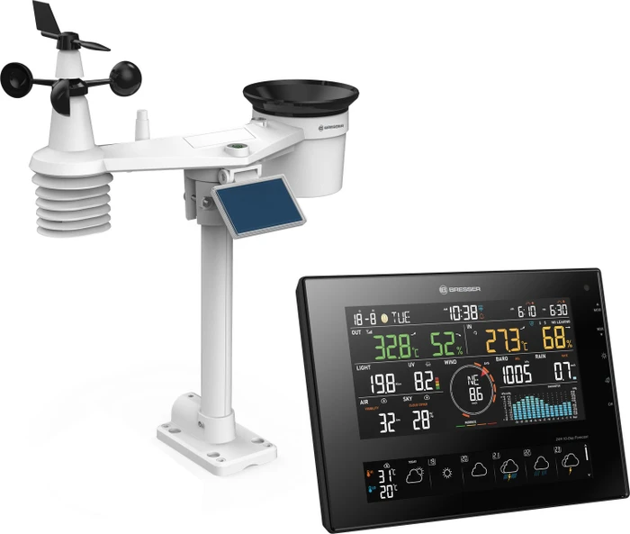Bresser CV 7-in-1 Solar WLAN Funkwetterstation schwarz, digital