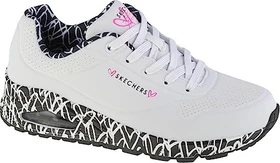 Skechers Uno Loving Love x JGoldcrown weiß/schwarz (Damen)