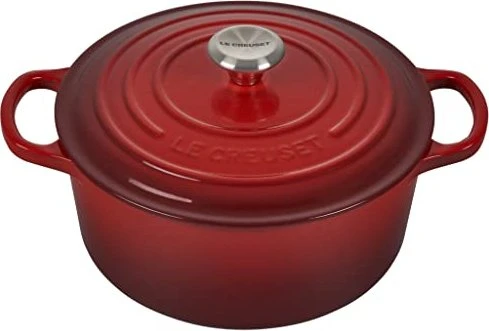 Le Creuset Signature Gusseisen Bräter rund 22cm 3.3l kirschrot