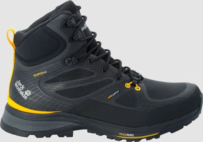 Jack Wolfskin Force Trekker Texapore Mid black/burly yellow xt (Herren)