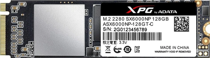 ADATA XPG SX6000 128GB, M.2 2280 / M-Key / PCIe 3.0 x2, Kühlkörper