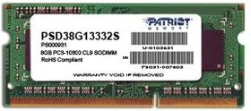 Patriot G2 SO-DIMM 8GB, DDR3-1333, CL9-9-9-24