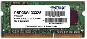 Patriot G2 SO-DIMM 8GB, DDR3-1333, CL9-9-9-24