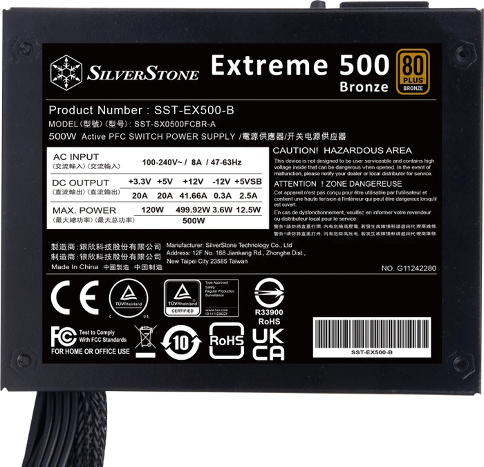 SilverStone Extreme 500 Bronze EX500-B 500W, SFX
