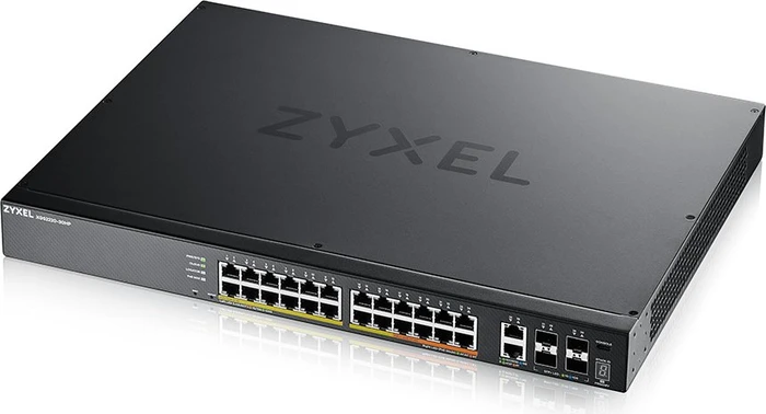Zyxel XGS2220 Rackmount Gigabit Managed Switch, 26x RJ-45, 4x SFP+, 400W PoE++