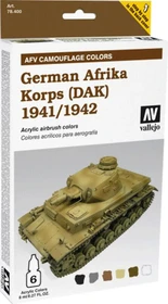 Vallejo Model Air AFV Painting System German Afrika Korps DAK 1941-1942 Farbset, 6-tlg.