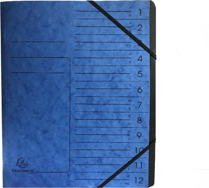 Falken Ordnungsmappe, 12 Fächer, A4, blau