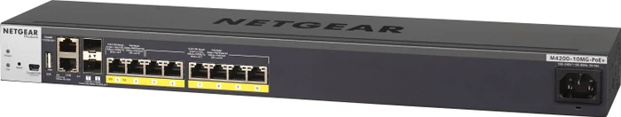 Netgear ProSAFE M4200 Easy-Mount Rackmount 2.5G Managed Switch, 8x RJ-45, 2x SFP+, 240W PoE+