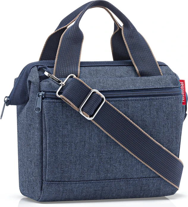 Reisenthel allrounder cross Umhängetasche herringbone dark blue