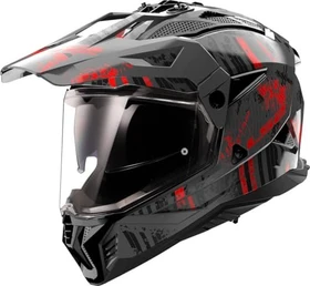 LS2 MX702 Pioneer II Crazy weiß/rot/grau