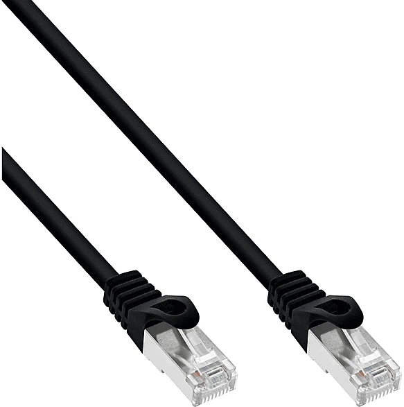 InLine Patchkabel, Cat5e, F/UTP, RJ-45/RJ-45, 2m, schwarz (71502S)