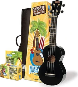 Mahalo Rainbow Series Learn 2 Play Ukulele Pack Black