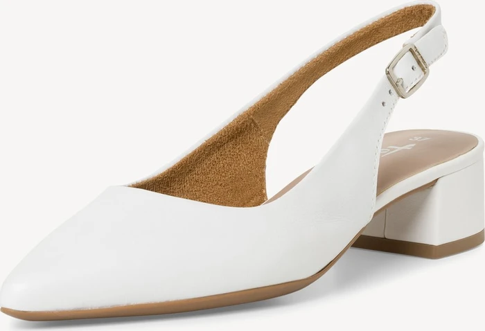 Tamaris Leder Slingpumps weiß (Damen)