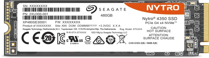 Seagate Nytro 4350 SSD 480GB, M.2 2280 / M-Key / PCIe 4.0 x4