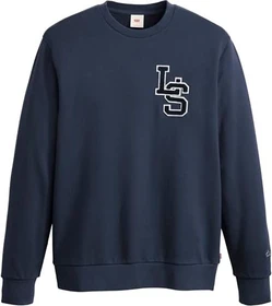 Levi's Standard Fit Rundhals Grafik Sweatshirt letterman crew/dress blue (Herren)