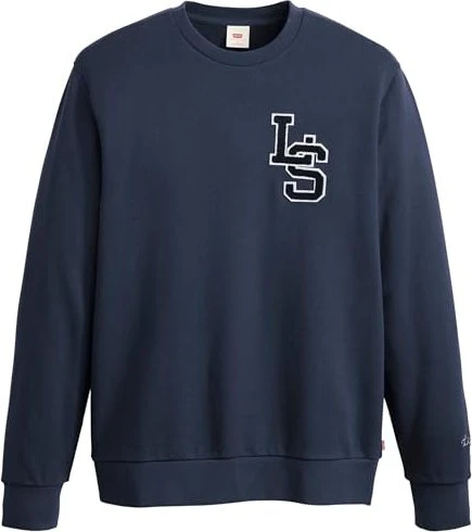 Levi's Standard Fit Rundhals Grafik Sweatshirt letterman crew/dress blue (Herren)