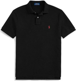 Ralph Lauren Custom Slim Fit Poloshirt kurzarm schwarz (Herren)