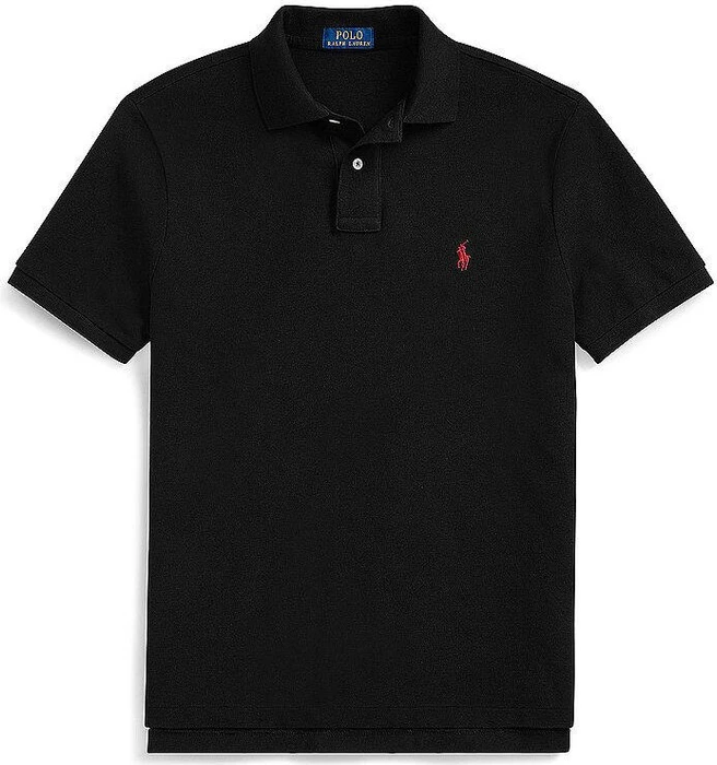 Ralph Lauren Custom Slim Fit Poloshirt kurzarm schwarz (Herren)