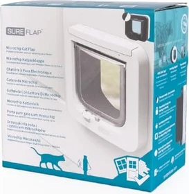 Sure Petcare SureFlap Microchip Katzenklappe, weiß/grau