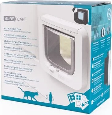 Sure Petcare SureFlap Microchip Katzenklappe, weiß/grau