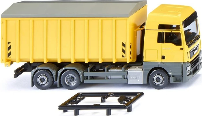 Wiking Modern Edition Abrollcontainer MAN TGX Euro 6c/Meiller zinkgelb