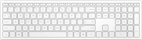 HP Pavilion 600 Wireless Keyboard, weiß, USB, EU (4CF02AA#ABB)