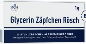 Glycerin Zäpfchen Rösch 1g, 10 Stück