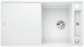 Blanco Axia III 5 S-F InFino Becken reversibel mit Ablauffernbedienung weiß inkl. Glasschneidbrett