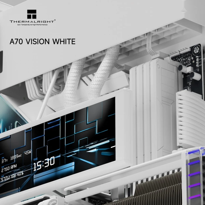 Thermalright A70 Vision White, weiß, Glasfenster