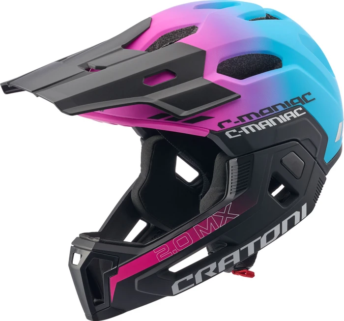 Cratoni C-Maniac 2.0 MX Fullface-Helm pink/blue matt