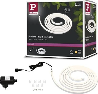 Paulmann SimpLED Power Strip Outdoor Komplettset 20W/830 3m
