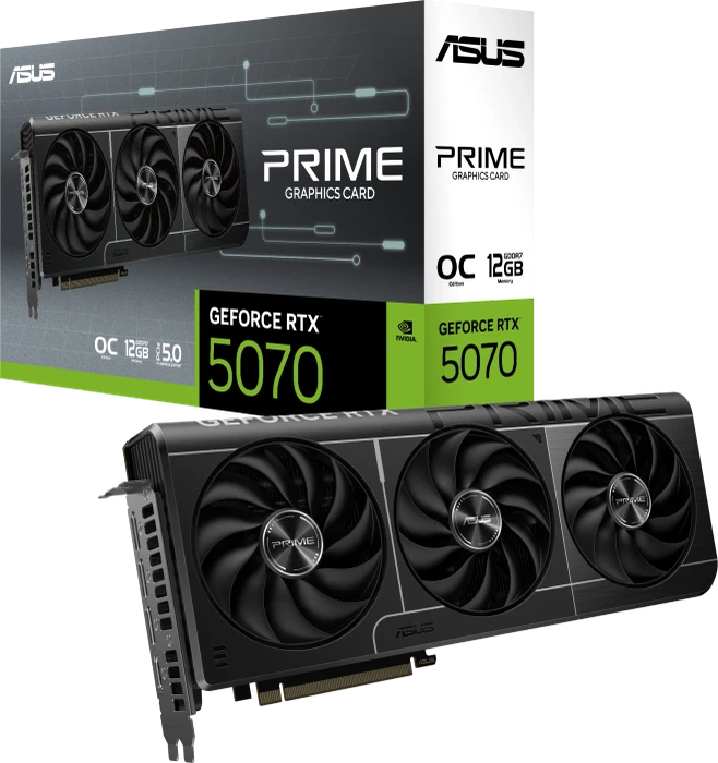 ASUS Prime GeForce RTX 5070 OC, PRIME-RTX5070-O12G, 12GB GDDR7, HDMI, 3x DP