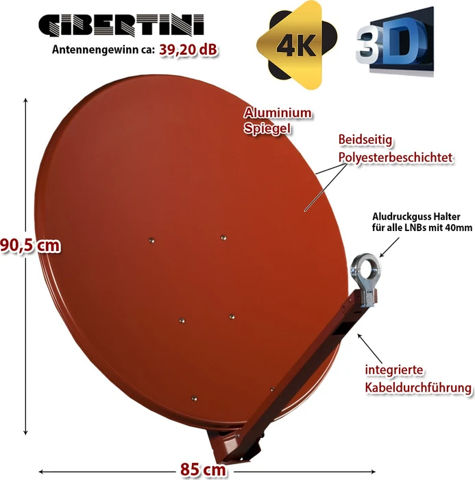 Gibertini OP 85 XP ziegelrot