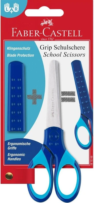 Faber-Castell Grip Schulschere, blau