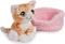 Nici Little Paws Katze rot getigert im rosa Körbchen 12cm Vorschaubild