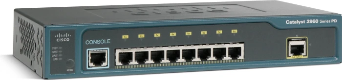 Cisco Catalyst 2960 LAN Base Desktop Managed Switch, 9x RJ-45, PoE PD