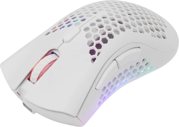 White Shark Lionel White Wireless Gaming Mouse, weiß, USB