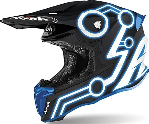 Airoh Twist 2.0 Neon blau/schwarz/weiß