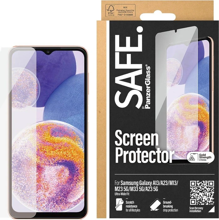 PanzerGlass Safe Screen Protector Ultra-Wide Fit für Samsung Galaxy A13/A23/A23 5G