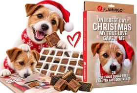 Flamingo Leckerli-Adventskalender für Hunde 2025