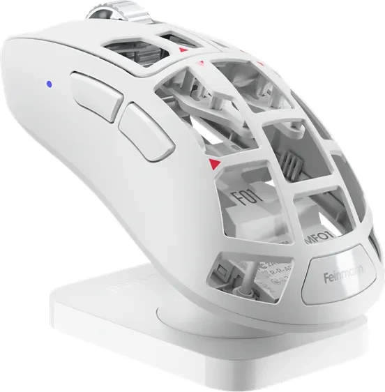 Pulsar Gaming Gears Feinmann F01 Wireless Magnesium First Edition mit Ladestation, Alpine White, USB