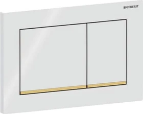 Geberit Omega30 Betätigungsplatte weiß/vergoldet/weiß